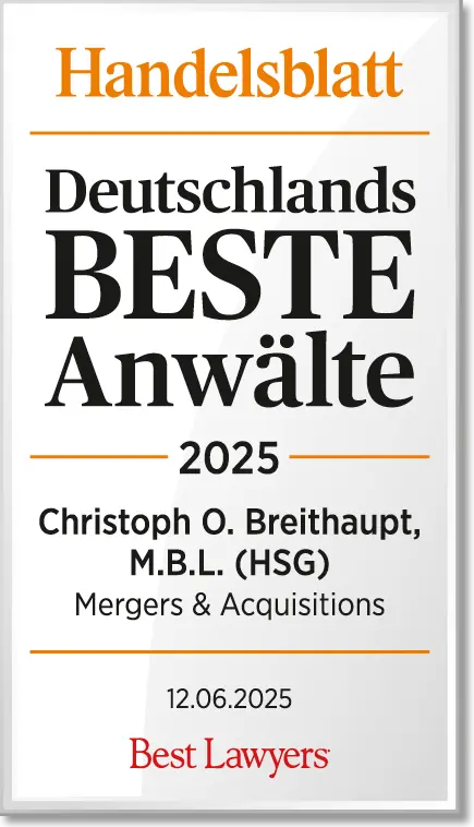 The Best Lawyers in Germany 2026 Edition - Christoph Breithaupt, M.B.L. (HSG) - Mergers & Acquisitions Law