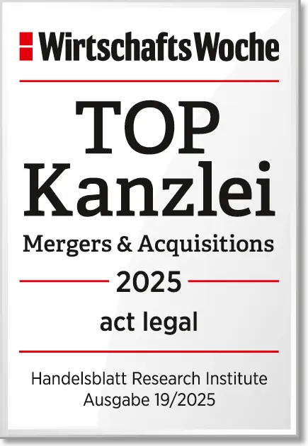 Wirtschaftswoche 2025 -  Germany - Top Law Firm M&A
